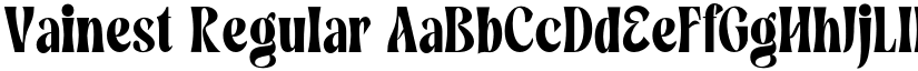 Vainest Regular font
