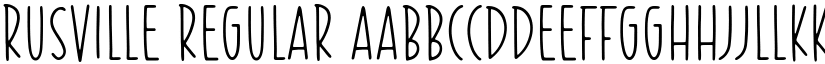 RUSVILLE Regular font