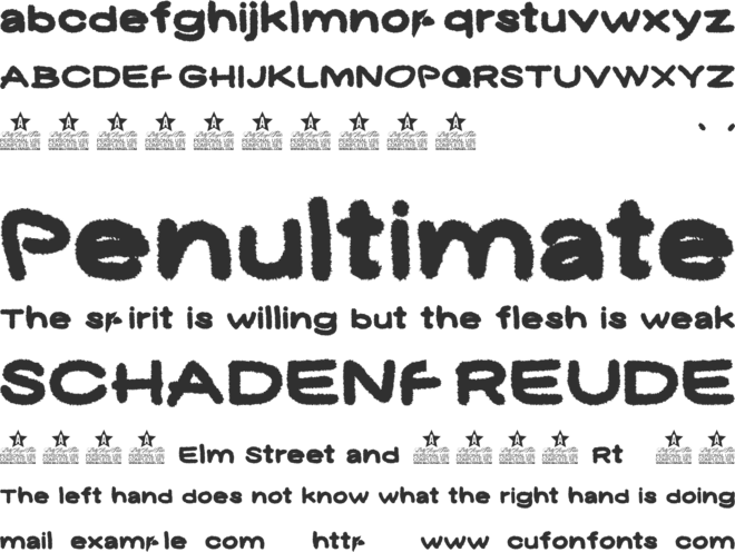 PeekaBoo Personal Use font preview