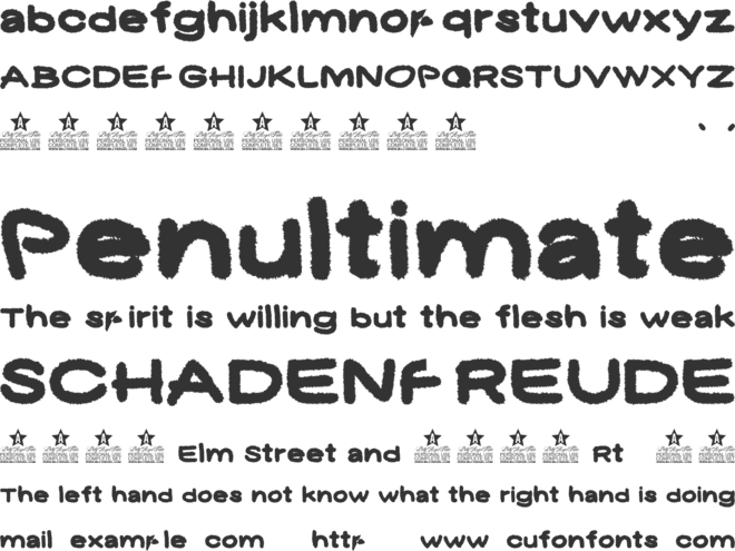 PeekaBoo Personal Use font preview