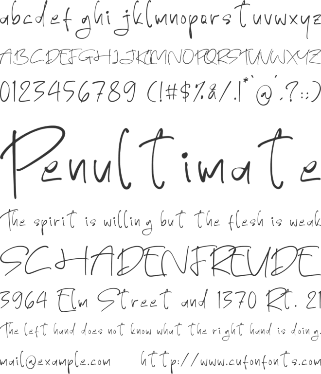Gabryelli font preview