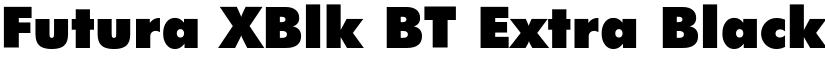 Futura XBlk BT Extra Black font