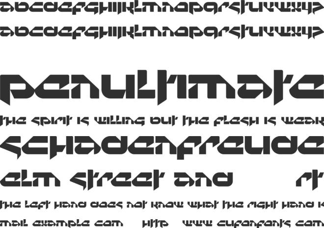 Techla font preview