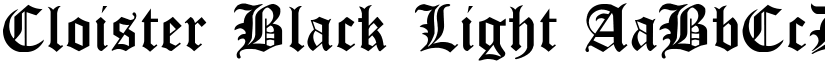 Cloister Black Light font