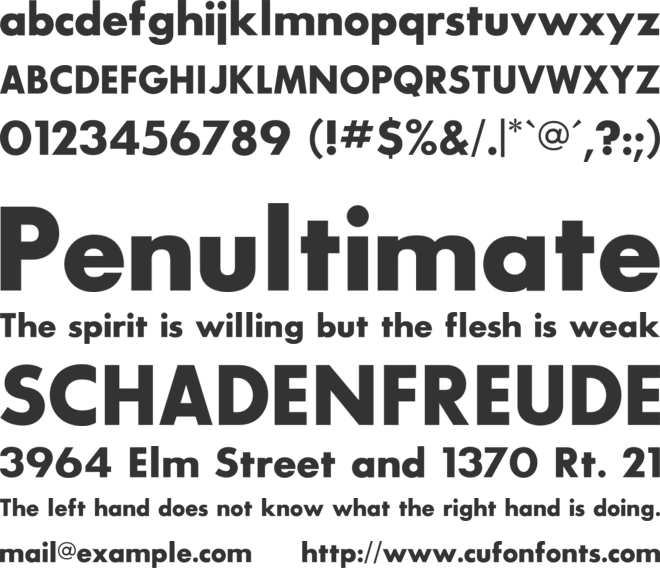 SansSerifBldFLF font preview