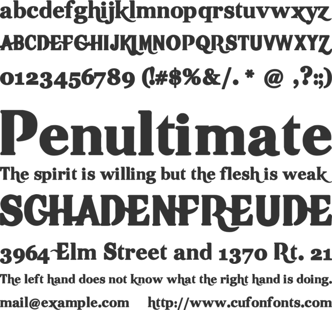 Hot Pizza font preview