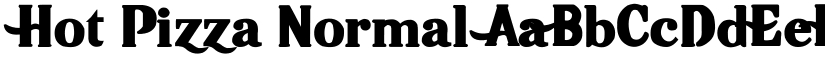 Hot Pizza Normal font