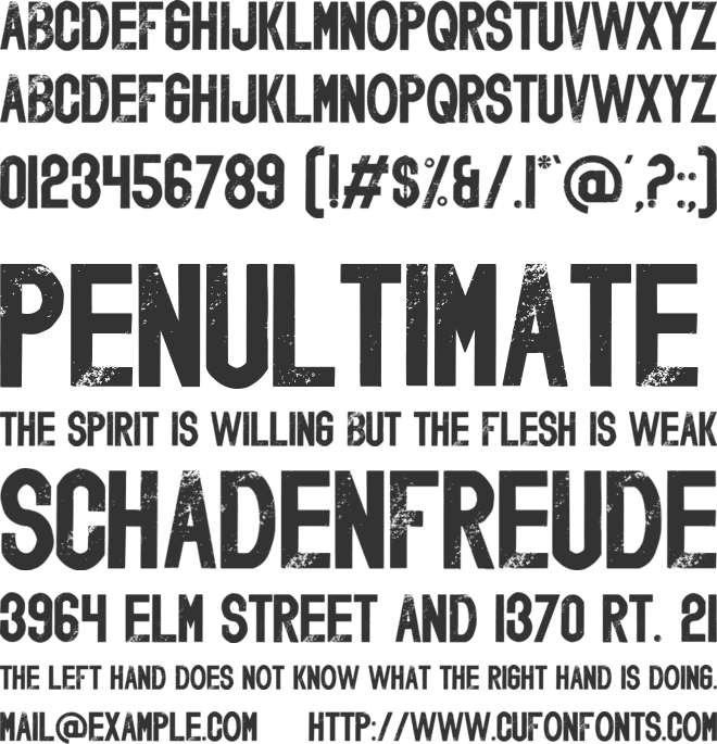 Breakthrough font preview