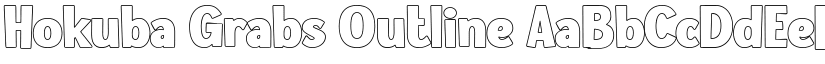 Hokuba Grabs Outline font