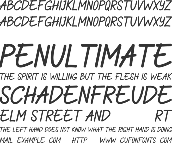 Borderland font preview