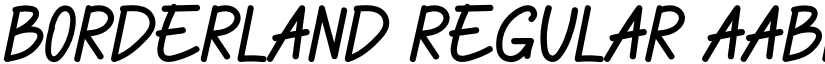 Borderland Regular font