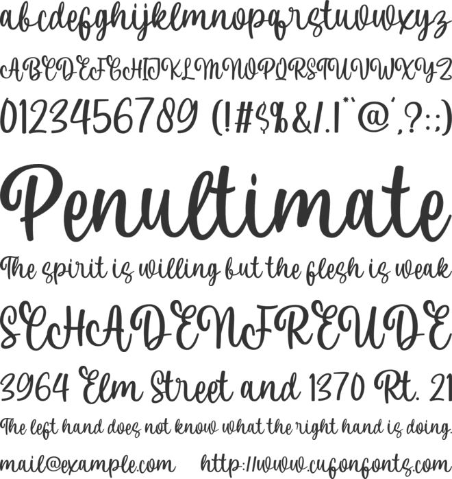 Mahendla font preview