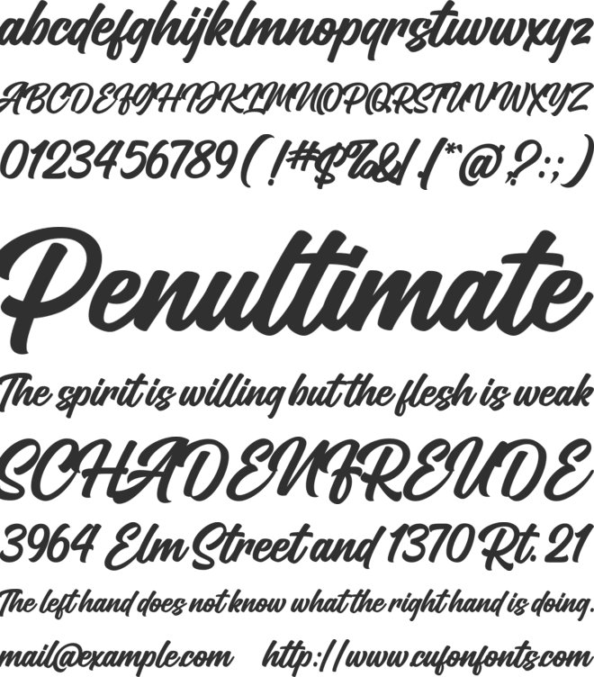 Couraged font preview