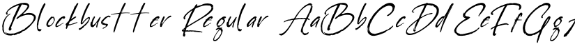 Blockbustter Regular font