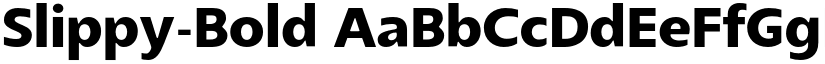 Slippy-Bold font
