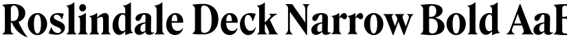 Roslindale Deck Narrow Bold font