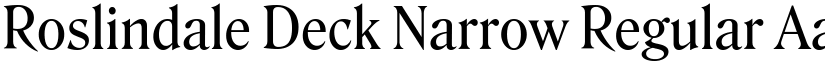 Roslindale Deck Narrow Regular font