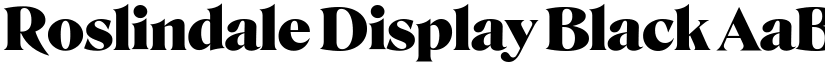 Roslindale Display Black font