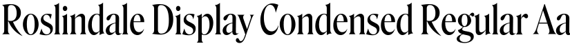 Roslindale Display Condensed Regular font