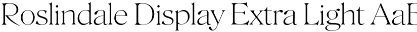 Roslindale Display Extra Light font