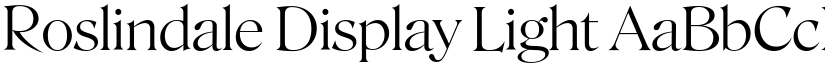 Roslindale Display Light font