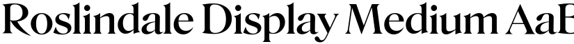 Roslindale Display Medium font