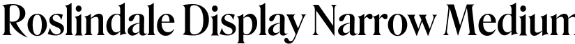 Roslindale Display Narrow Medium font