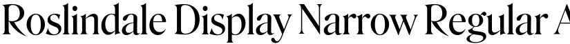 Roslindale Display Narrow Regular font