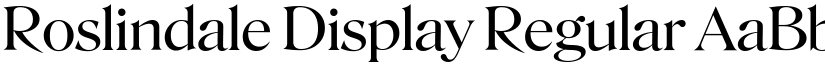 Roslindale Display Regular font