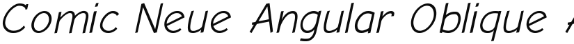 Comic Neue Angular Oblique font
