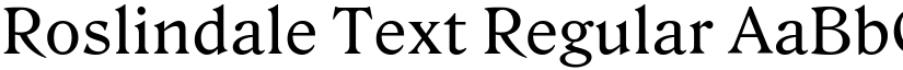 Roslindale Text Regular font