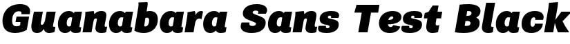 Guanabara Sans Test Black Italic font