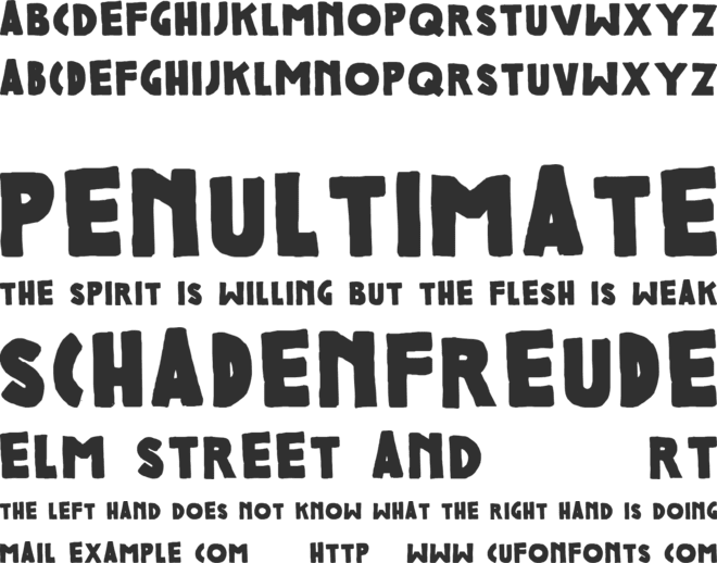 Colcothar font preview