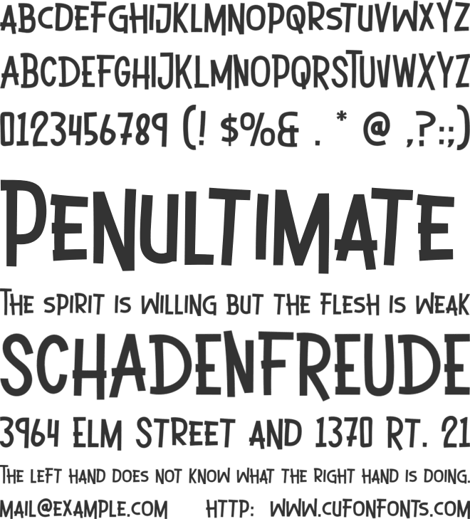 White Smile font preview