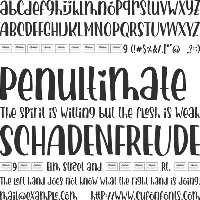 Lovebird Free font preview