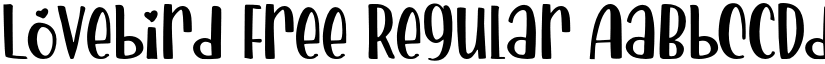 Lovebird Free Regular font
