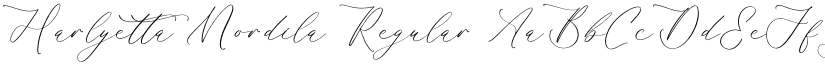 Harlyetta Mordila Regular font