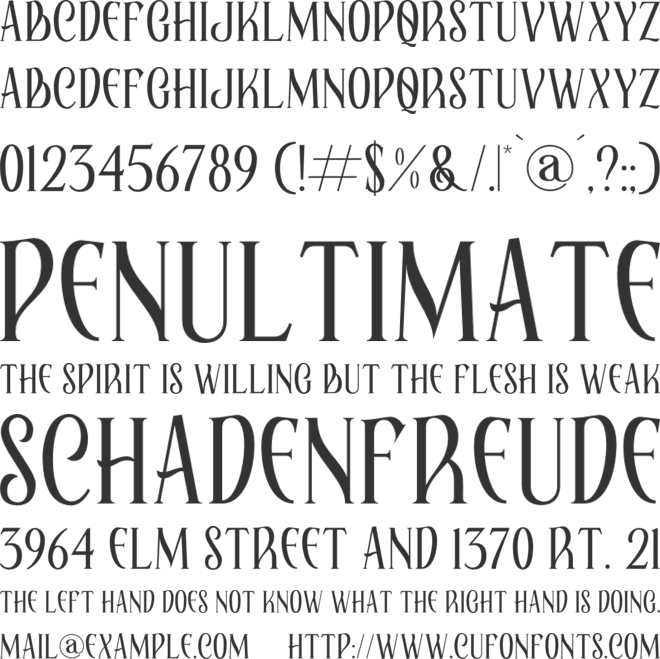 ELAPHORAS font preview