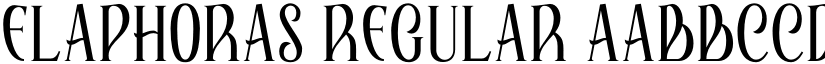 ELAPHORAS Regular font
