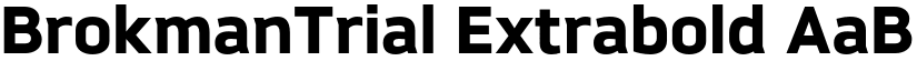 BrokmanTrial Extrabold font