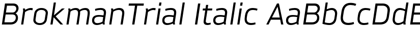 BrokmanTrial Italic font