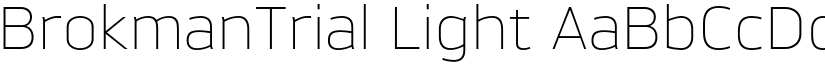 BrokmanTrial Light font
