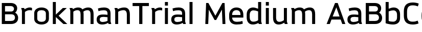 BrokmanTrial Medium font