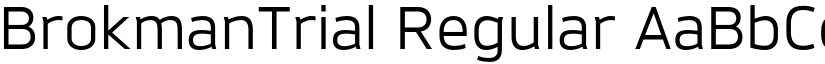 BrokmanTrial Regular font