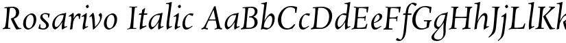 Rosarivo Italic font