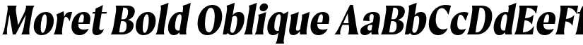 Moret Bold Oblique font