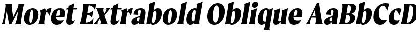 Moret Extrabold Oblique font