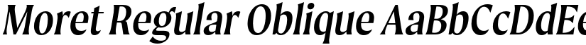 Moret Regular Oblique font