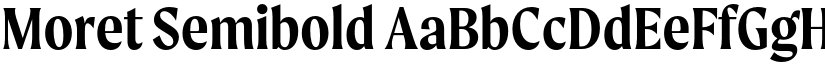 Moret Semibold font
