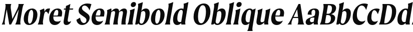 Moret Semibold Oblique font